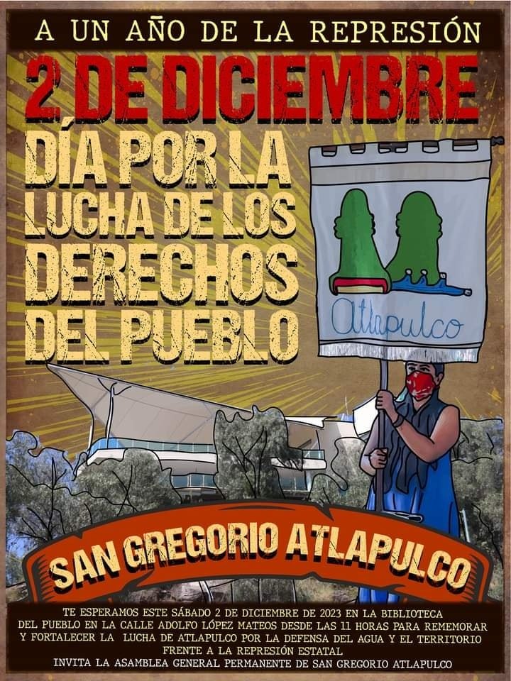 «Donde Revolotea el Agua»: Día por la lucha de los derechos del pueblo de San Gregorio Atlapulco