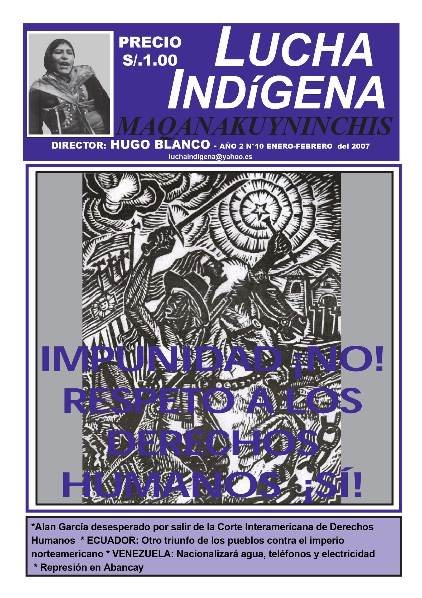 Lucha Indígena N°10, Enero-Febrero 2007